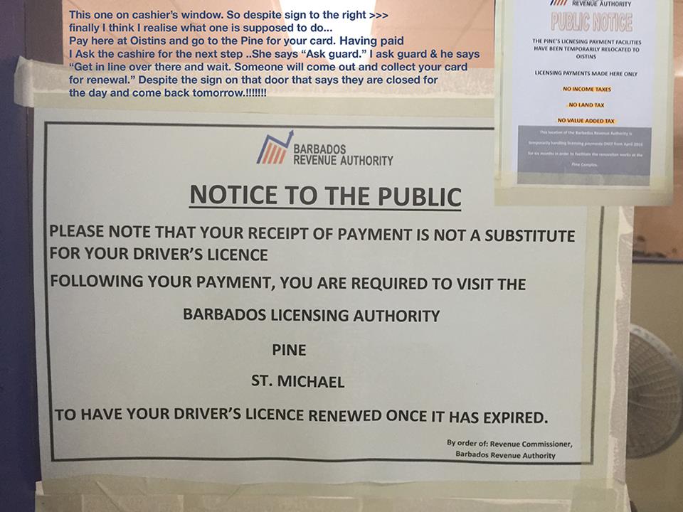 barbados licensing authority permit test